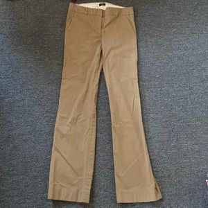 J Crew City Fit Boot Cut Khaki Pants
